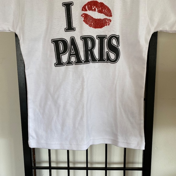 Girls "I Love Paris" T Shirt Size 2 - Picture 4 of 8